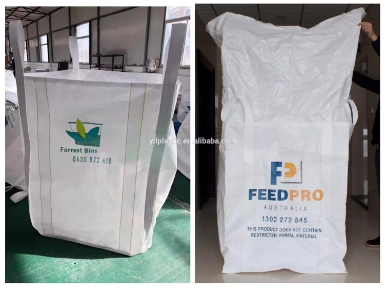 2 Ton Jumbo Bulk Big FIBC Bag for Powder Mineral Stones with Full Belt Safety