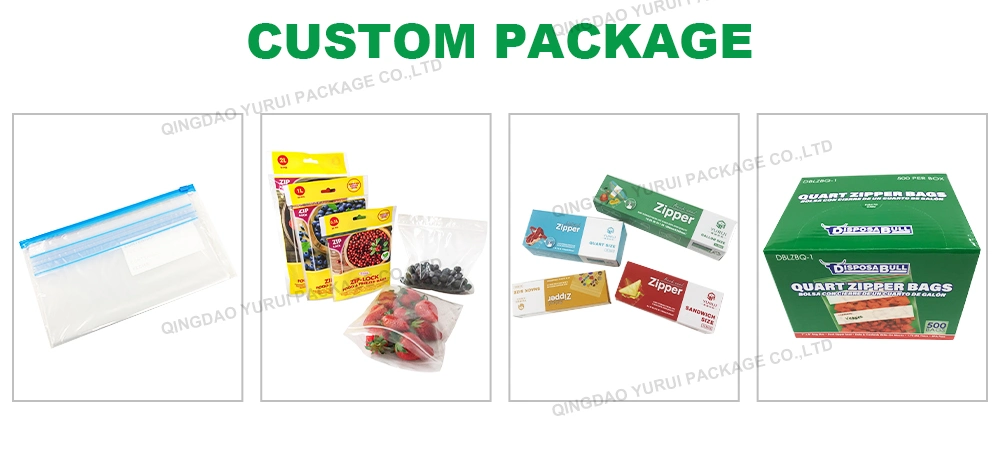 Plastic Zip Lock Snack Food Package Bag